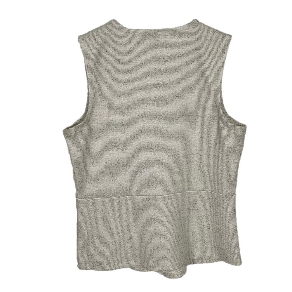 J. Crew 365 Boucle Twist Peplum Textured V Neck Top Size Small - Picture 2 of 4